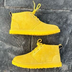 UGG Neumel Men's Yellow Suede Fur Lined Ankle Chukka Boot Shoes Size 13